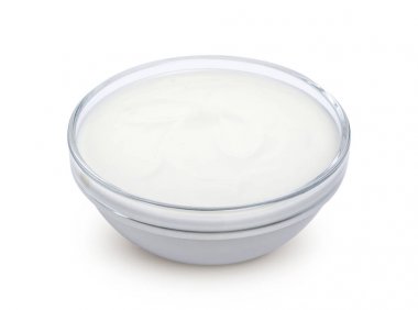 Beyaz arka plan üzerinde izole krem