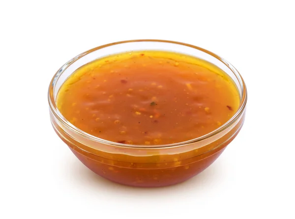 Słodki i kwaśny sos na białym tle — Zdjęcie stockowe