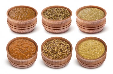 Beyaz arka plan üzerinde izole hardal