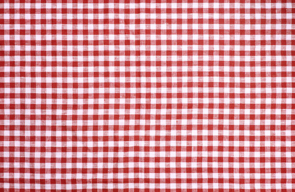 Red checkered tablecloth texture