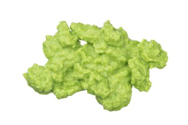 Beyaz arka plan üzerinde izole Wasabi. Üstten Görünüm