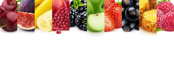 건강에 좋은 음식을 복사 공간, 과일 및 딸기 수집 품 과섞는다 — 스톡 사진