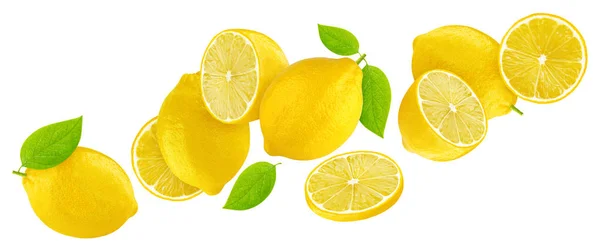 Limón aislado sobre fondo blanco con camino de recorte —  Fotos de Stock