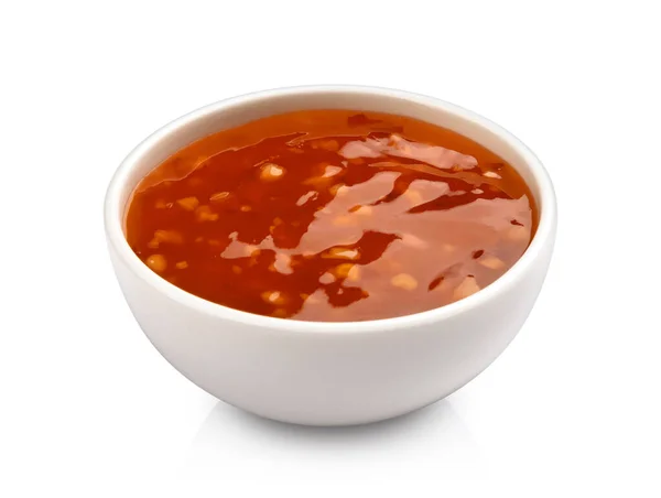 Sweet and sour sauce isolated on white background — Stock Photo, Image