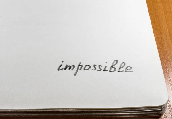 Αδύνατο να δυνατόν writed από μολύβι — Φωτογραφία Αρχείου