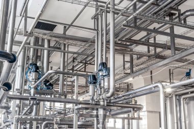 Paslanmaz Çelik Boru Fabrikası. İnşaat Gıda produ üzerinde