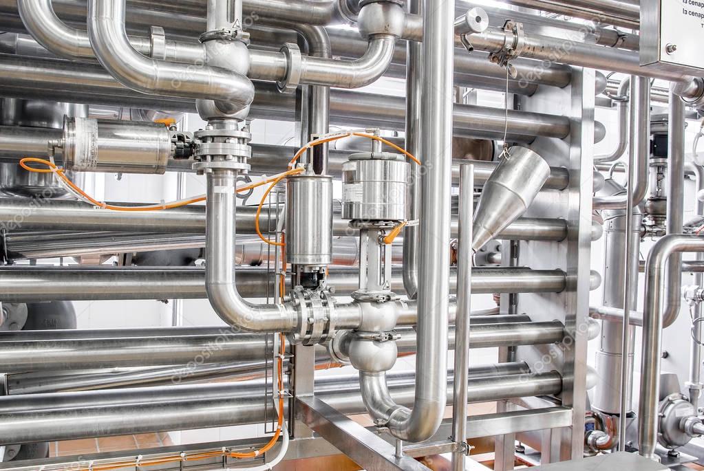 Pipelines from stainless steel, a system for pumping liquids or 