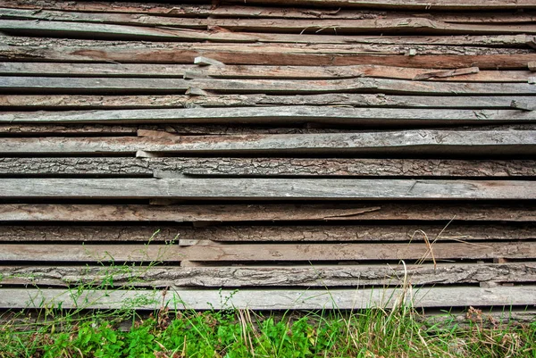 Old dry boards stacked in a stack — Stock Photo, Image