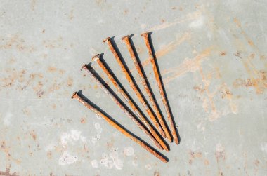 Paslı çivi eski metal arka planı