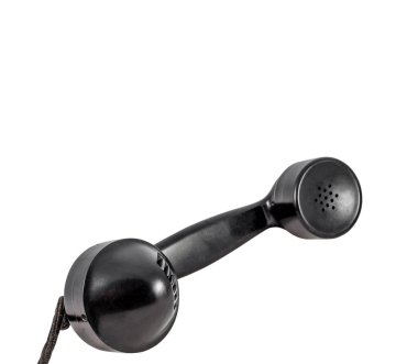 Eski vintage telefonun siyah cep telefonu