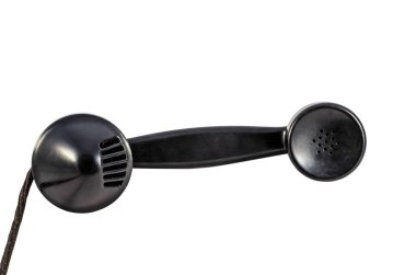 Eski vintage telefonun siyah cep telefonu