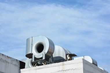 Havalandırma sistemi kopya alanı ile. Hvac Isıtma Klima havalandırma olarak. AC-ısıtıcı. Endüstriyel klima ve havalandırma sistemleri.