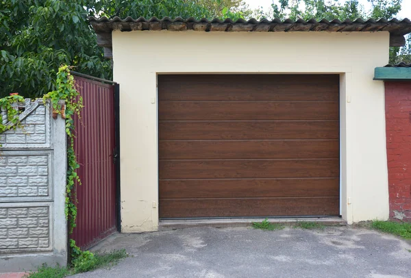 Close Garage Door Exterior — Stock Photo, Image