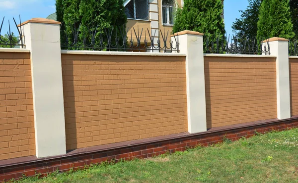 Brick Fencing. Residential brick fence.
