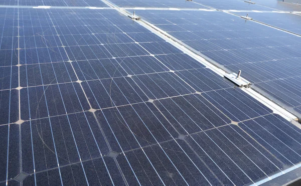 Primer Plano Fondo Superficie Del Panel Solar Con Textura Moderna — Foto de Stock