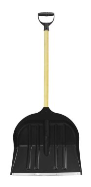 Kar küreği beyaz arkaplanda izole edildi