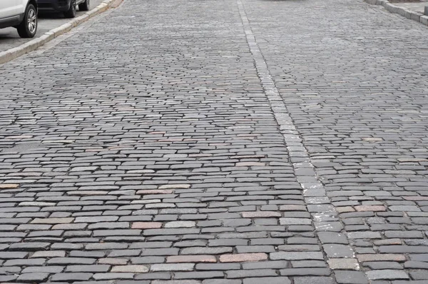 Viejo camino de adoquines de la ciudad de Europa — Foto de Stock