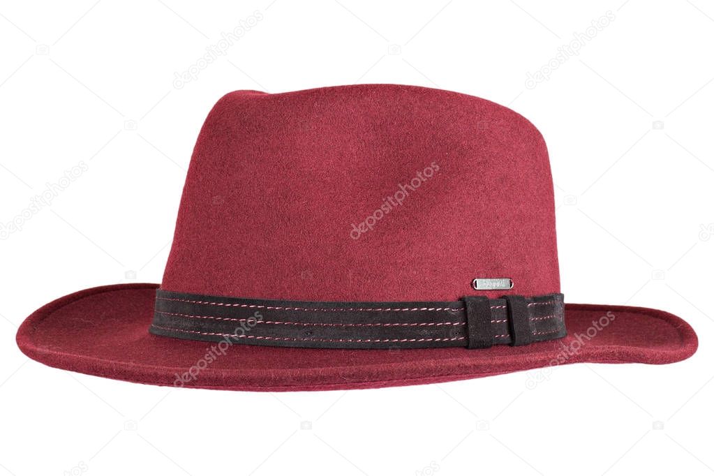 Red Mens Hat white background