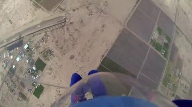 Skydiver Arizona paraşütle atlama. Ufuk. Adrenalin. Sands. Professional