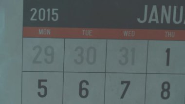 Takvim sayfası Ocak 2015'in. İşareti spor gün ile tarihi 24 daire