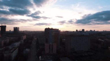 Anteni yurt alanı yaşam binalar güzel günbatımı vurdu