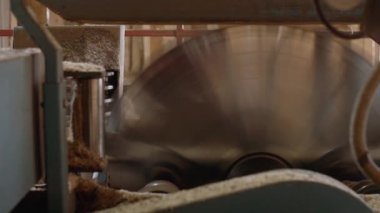 Endüstriyel iplik kurullarında kereste Doğrama makinesi kesme gördüm