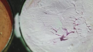 Paintbox parlak pembe boya boya fırçası smear