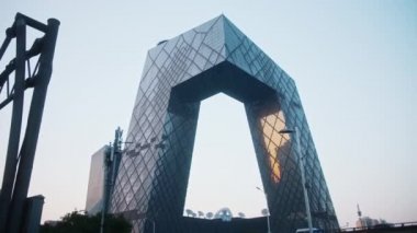 BEIJING, ÇİN - 16 Haziran 2017: Çin Medya Grubu CMG Genel Merkezi.