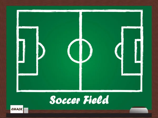 Blackboard futbol sahası ile. Vektör çizim tasarım eps10.
