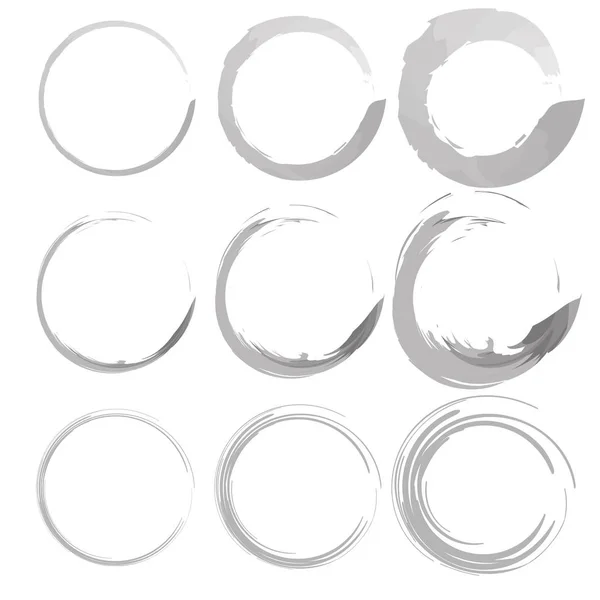 Set of 9 circles,Vector design elements. — Stock Vector