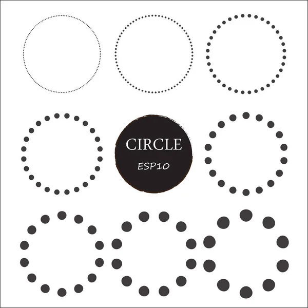 Set of 9 circles,Vector design elements. — Stock Vector
