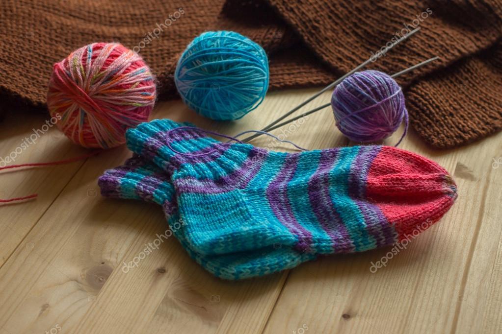 hand knitted baby socks