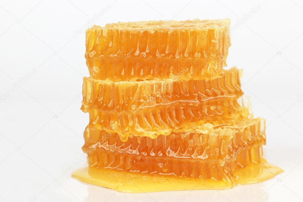 honeycomb on white background