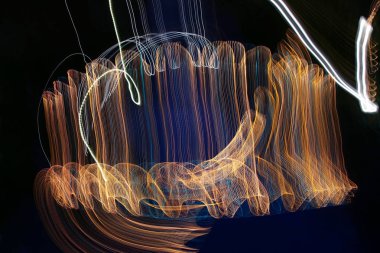 Soyut gece ışık dalga çizgi