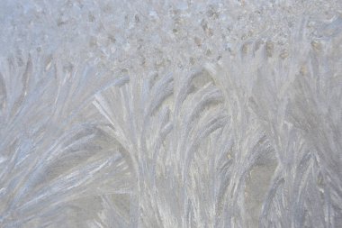 buz kalıpları donmuş penceresinde