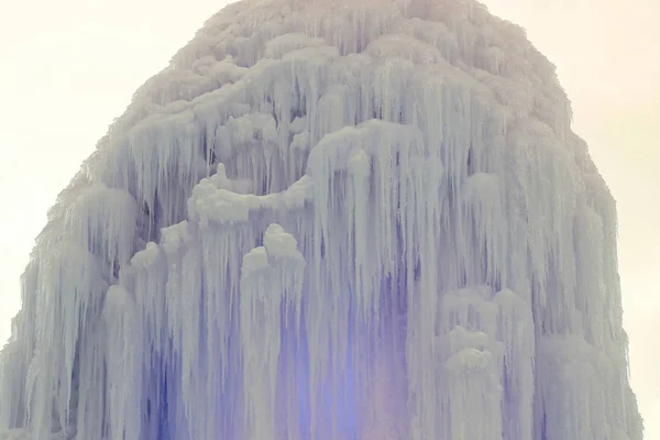 Frozen blocks of ice icicles stalactite — Stock Photo, Image