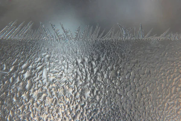 Kış penceresindeki alışılmadık don.