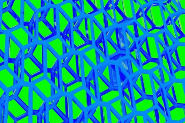 Parlak renkli geometrik arkaplan ve desenli şekil