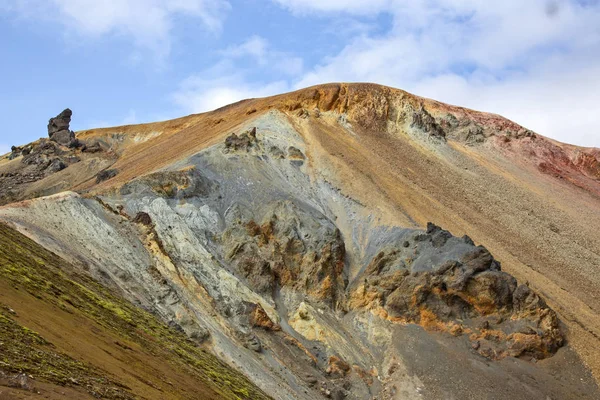 Piękny i kolorowy krajobraz górski w Landmannalaugar, IC — Zdjęcie stockowe