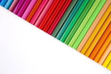 Çizim için renkli kalemler. Doku ve arka plan. Eğitim a