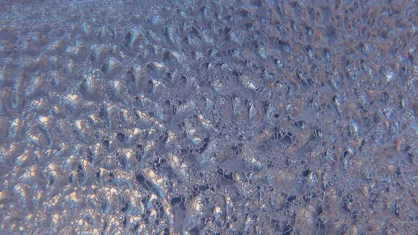 스러운 얼어붙은 윈도에 — 스톡 사진
