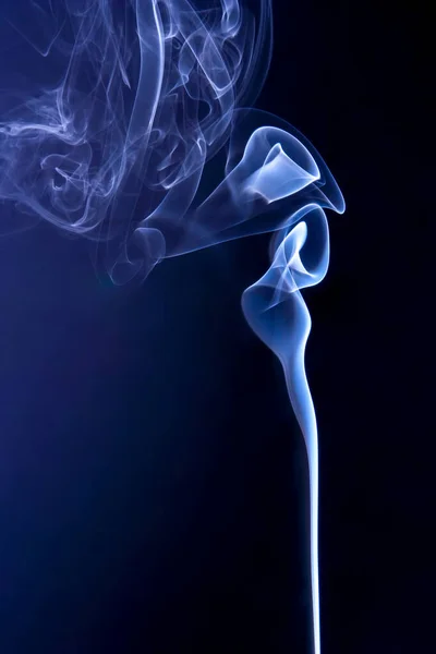 whimsical shape of the smoke of an extinguished candle