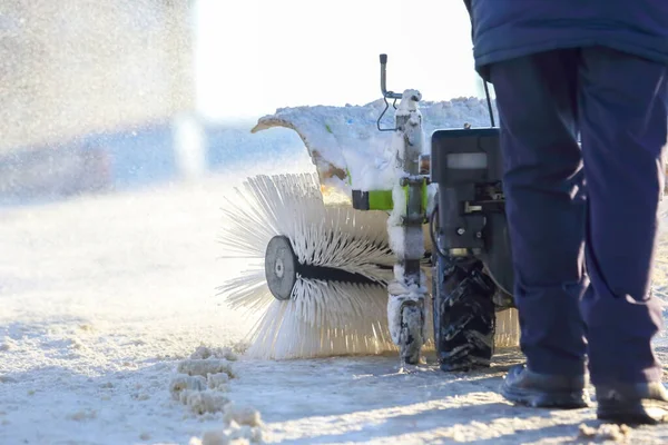 Máquina Nieve Especial Limpia Nieve Calle Ciudad — Foto de Stock