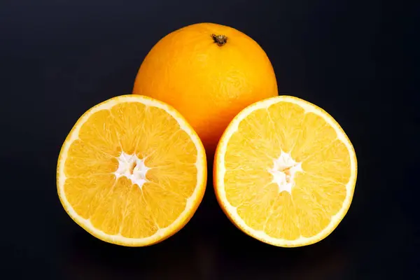 Cítricos Rodajas Fruta Naranja Sobre Fondo Oscuro — Foto de Stock