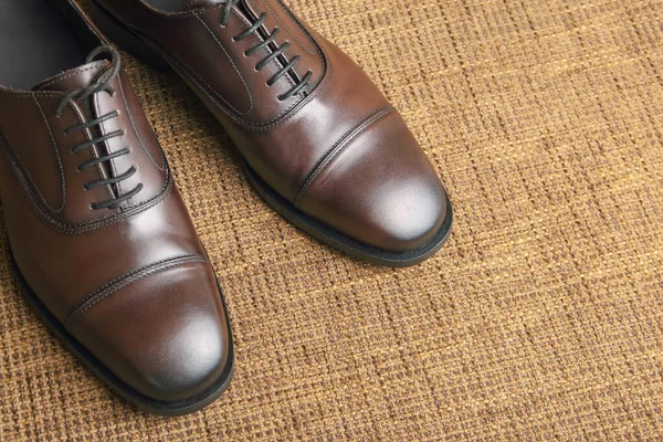 Classic men's brown shoes.  Leather shoes