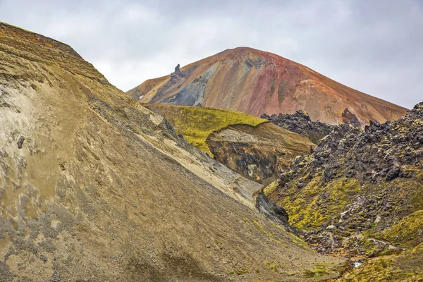 Kolorowe Góry Wulkanicznego Krajobrazu Landmannalaugar Islandia — Zdjęcie stockowe