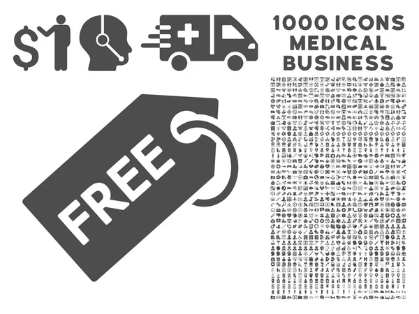 Free Tag Icon with 1000 Medical Business Pictograms