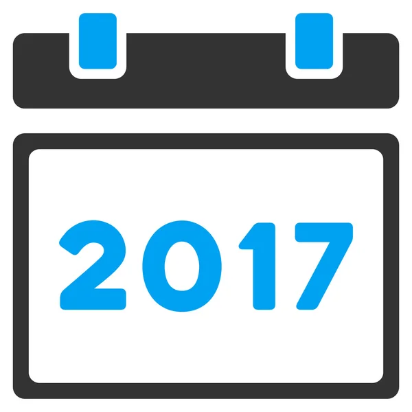 Calendario 2017 Icona vettoriale piatta — Vettoriale Stock