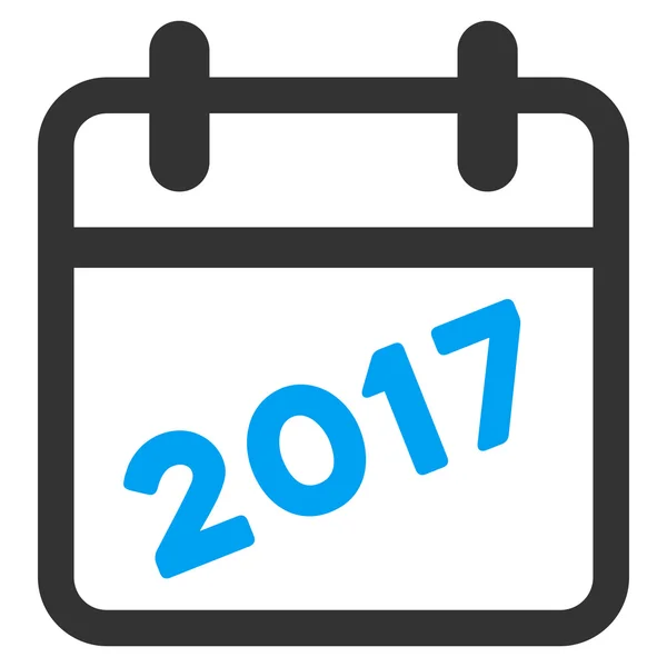 Календарь плоской векторной иконы 2017 — стоковый вектор