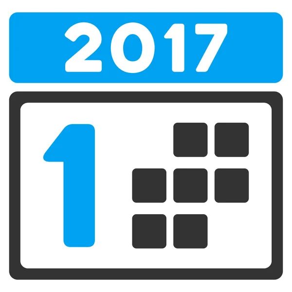 2017 Primer día plano Vector Icono — Archivo Imágenes Vectoriales